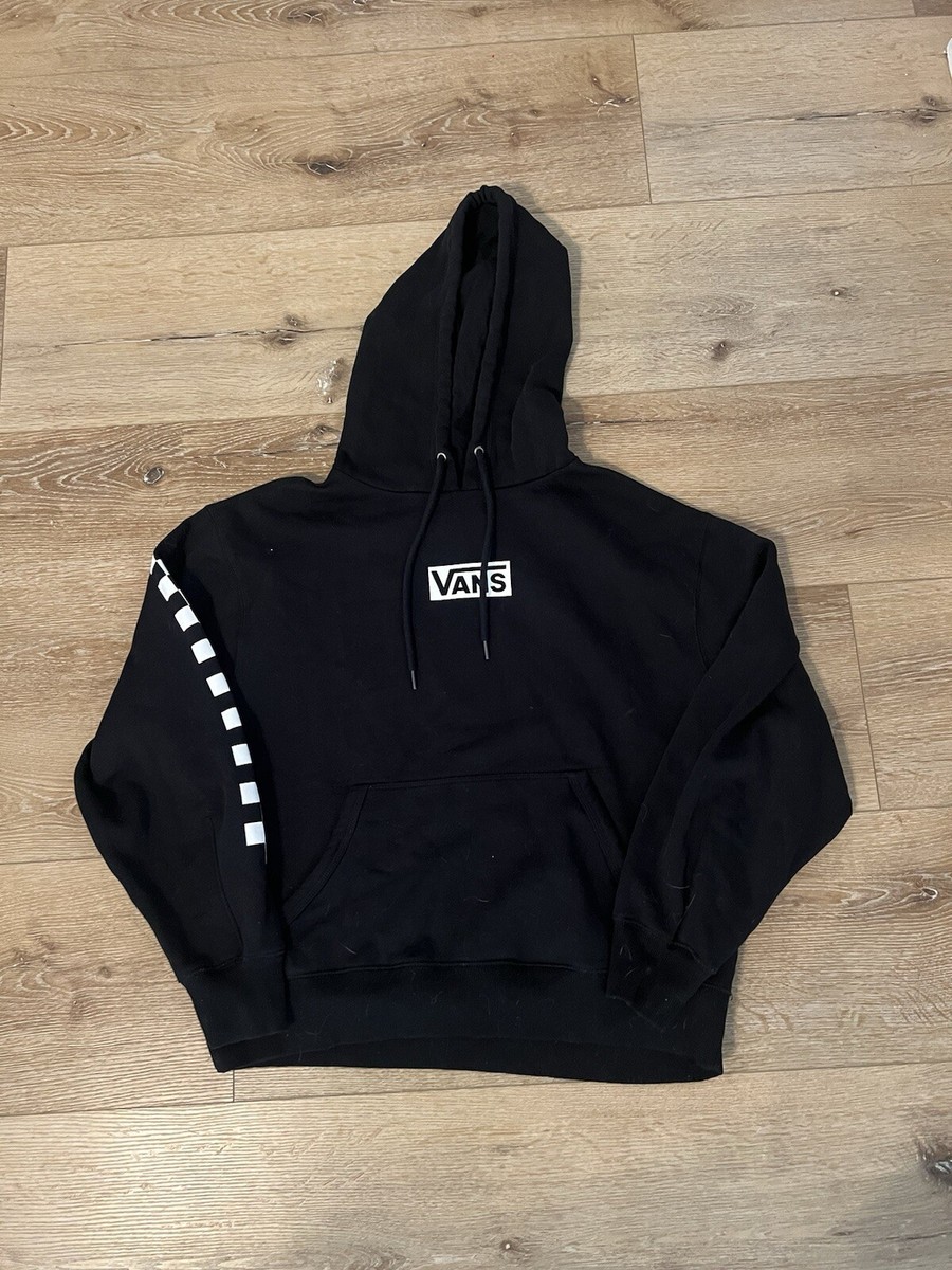 HOT Oversized Hoodie All Black Vans Hoodie Vans Womens Black