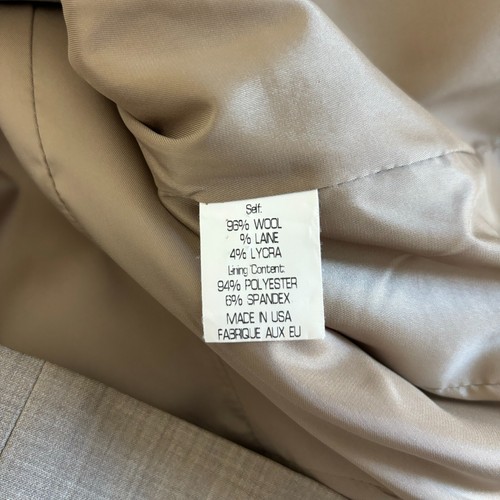 Theory Blazer Jacket Womens 4 Beige Tailor Gabe B One Button Wool Blend 80001199 - Picture 9 of 10