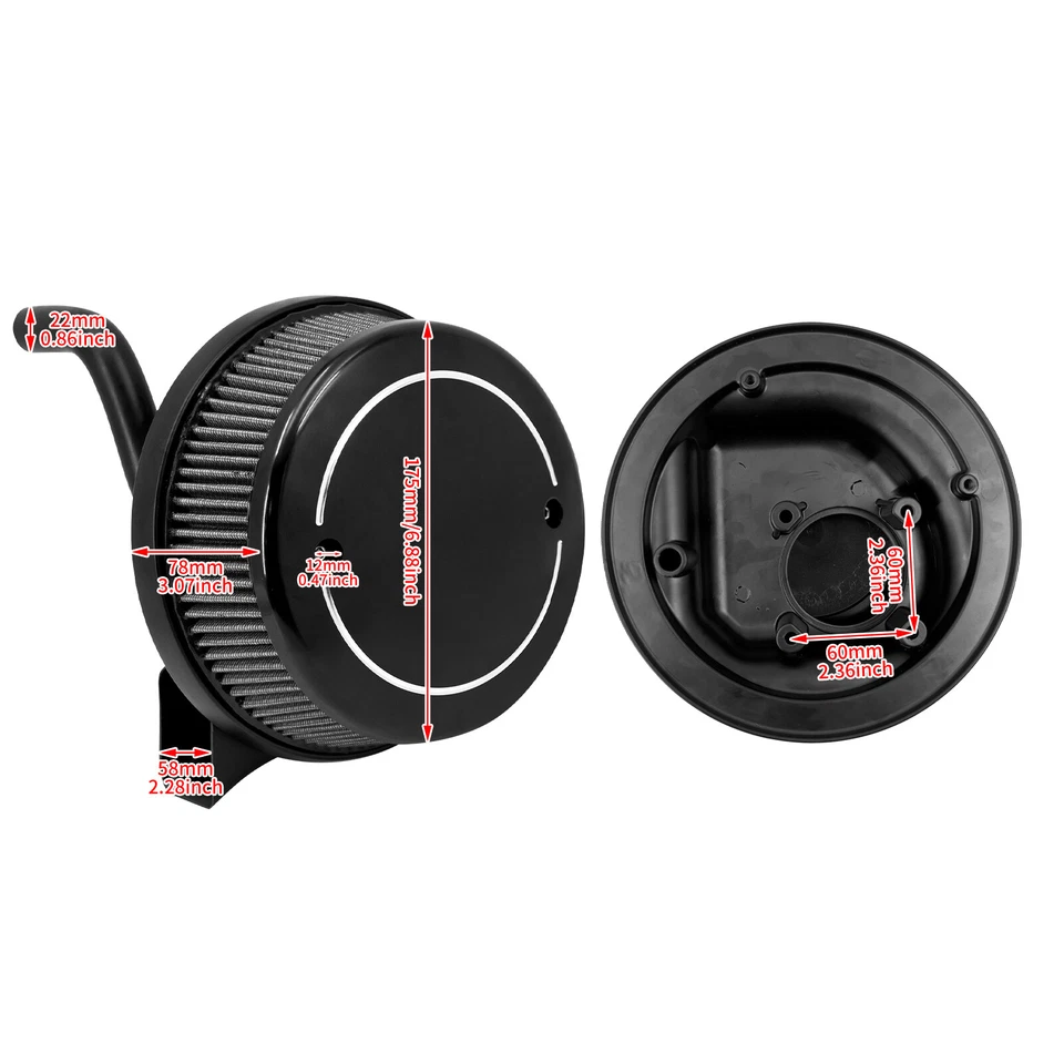 Filtros de admisión de filtro de aire de alto flujo aptos para Indian Chief Chieftain Dark Horse Foto 2 de 4