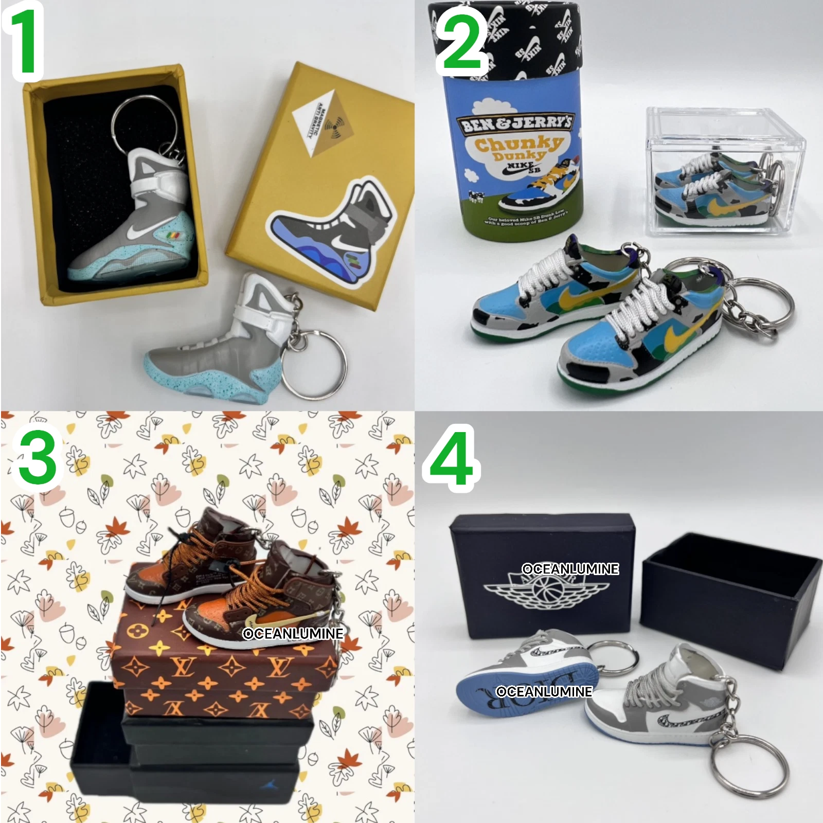 Porte clés Hot Special Baskets, Jordan Mini porte clés avec boîte d'affichage en option