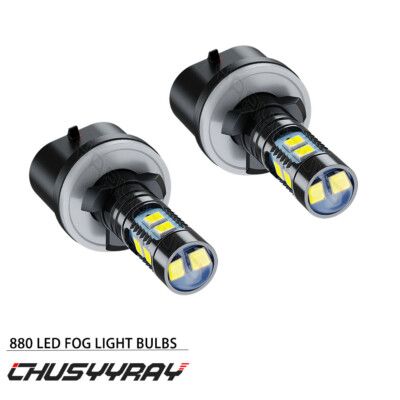 2PC 880 LED Fog Driving Light Bulbs DRL 6000K White High Power 890 892 893 899