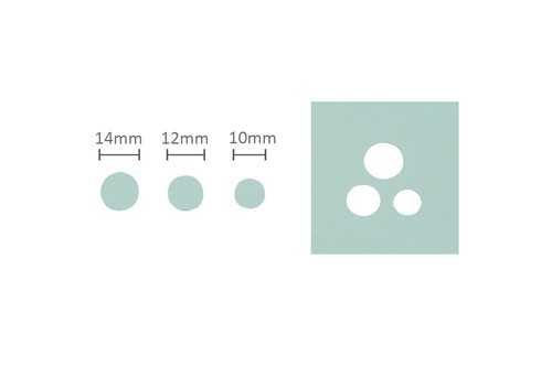 Bira Craft 10mm, 12mm, 14mm, 3 Circles Lever Action Craft Punch, Confetti Punch - Picture 2 of 3