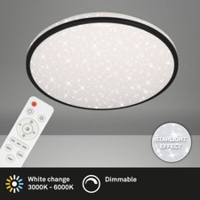 BRILONER SKIZO LED Deckenleuchte, Fernbedienung, Dimmbar, Sternendekor, CCT Farb