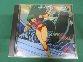 Mega CD Time Gal. included spine card, postcard. Sega Genesis. JAPAN GAME. 12969