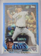 Pete Fairbanks 2023 Topps Update Blue Foilboard 98/999 Tampa Bay Rays #US16