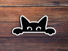 Peeking Cat Vinyl Sticker, Funny Cat Sticker, Meme Sticker, Car Sticker, Bumper