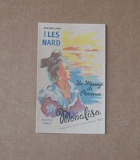 JOLIE ET ORIGINALE CARTE PARFUMEE MONALISA pastiche de Molinard