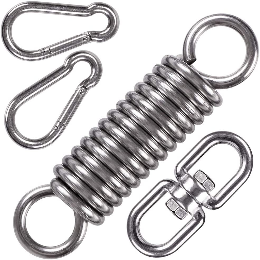 Hammock Chair Hanging Kit Swing Spring Hardware, Heavy Duty Suspension Swivel Ha