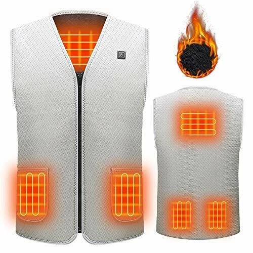 Slimerence Men's Electric Heated Vest USB Charging Washable Large, Grey |  eBay