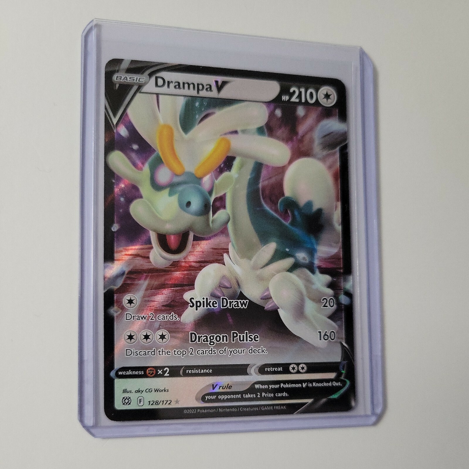 Pokemon Card Drampa V 128/172 Ultra Rare Brilliant Stars NM-Mint