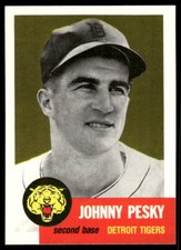 Johnny Pesky 1991 Topps Archives 1953 #315 Detroit Tigers