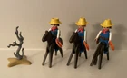 Playmobil Vintage 1974 Western Cowboy And Horse Figures (3) - Great Condition