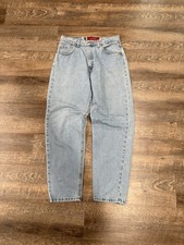 Vintage 1996 Levi  s Silvertab Loose Jeans Women 11/12 Light Wash Baggy USA 30x30
