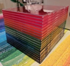 Colorful cd cases plastic cases -19 Total. Shipped In A Box.