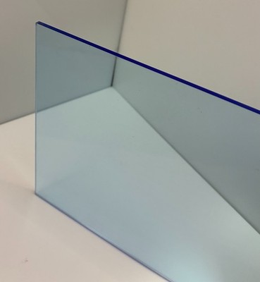 Acrylic Plexiglass Sheet - 1/8'' thick - Blue Fluorescent #9092 - 12'' x 24''