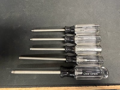 Vintage Craftsman 5pc. Torx Screwdriver Set T10 T15 T20 T25 T30 WF USA
