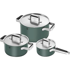 ZWILLING Pure 6-pc Stainless Steel Cookware Set, Green