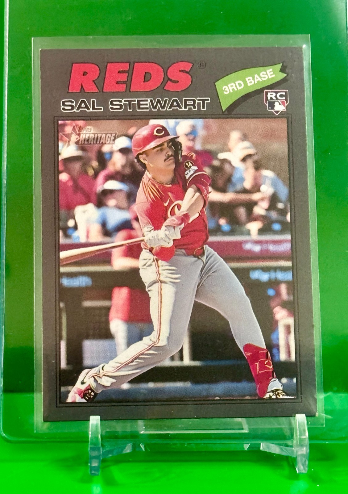 2026 Topps Heritage Sal Stewart Dark Gray Border SP RC Reds #221 Free Shipping!⚾