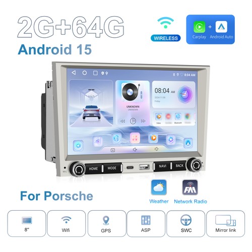 For Porsche 911 997 Cayman Boxster 987 CarPlay Android Car Stereo Radio Navi
