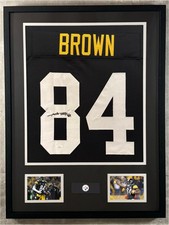 Antonio Brown Signed Jersey Framed W/ JSA COA Pittsburgh Steelers Black Auto
