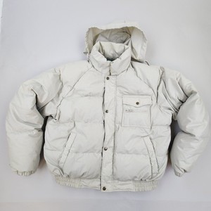 Veste En Cuir Daim Vintage St. Johns Bay Avec Capuche Sherpa - Taille M Homme, Couleur Beige, Occasion En Parfait état
