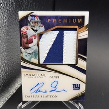 2020 Immaculate Premium Patch Autographs Darius Slayton 74/99 rpa auto Giants