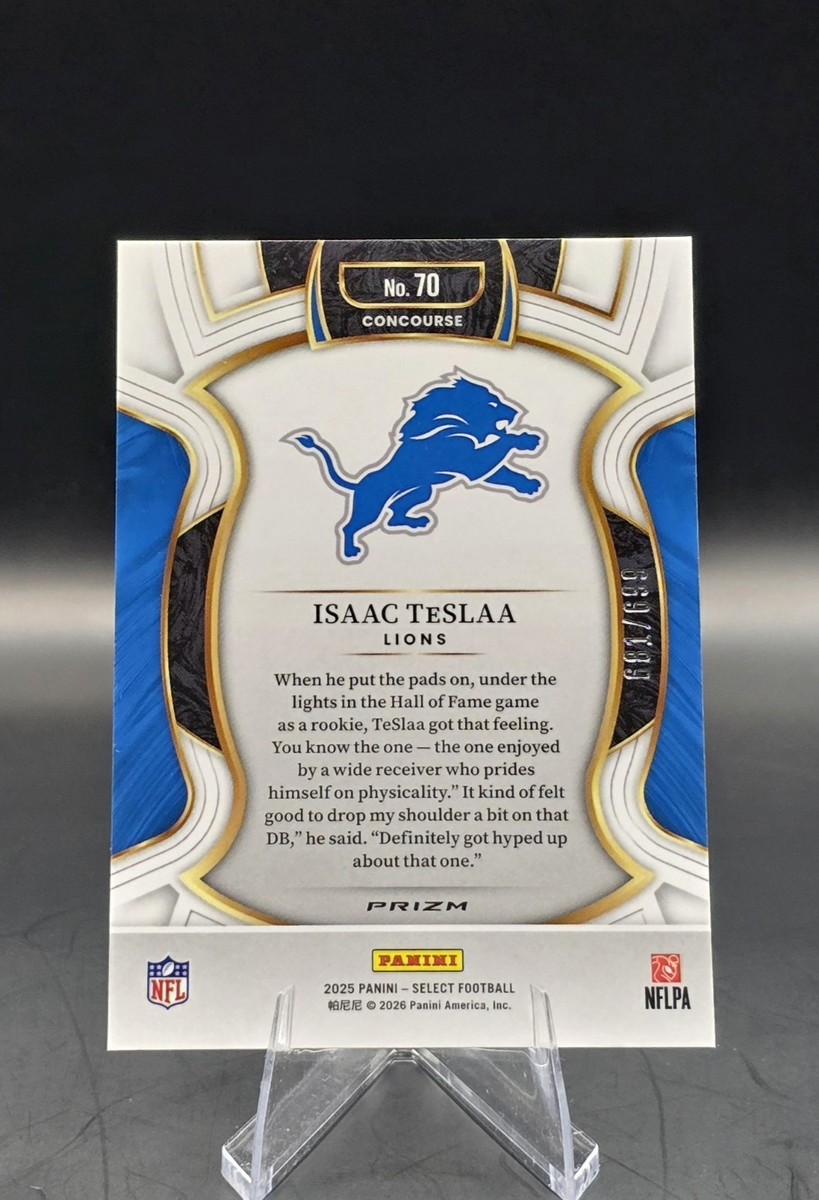 2025 Panini Select Isaac Teslaa Purple Shock Prizm RC /699 | eBay