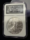2003 AMERICAN SILVER EAGLE NGC MS69 20TH ANNIVERSARY .999 Fine Silver Coin