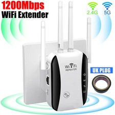 WiFi Signal Extender Range Repeater Booster Internet Amplifier 1200Mbps UK Plug