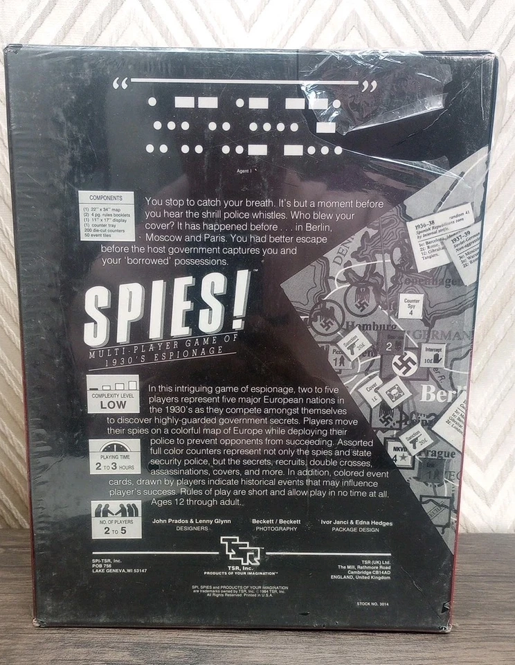 Spies!-TSR-Multi Player game of 1930's Espionage In Original Packaging  - Image 2 of 4