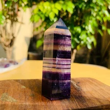 101g  Natural Fluorite Healing Crystal Tower Point Obelisk Mineral Speci