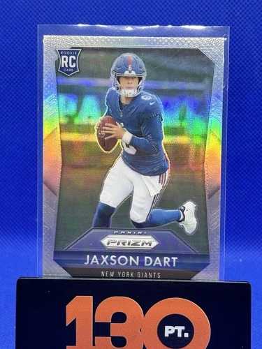 2025 Panini Sliver Prizm Throwback Jaxson Dart Rookie Card #332 New York Giants