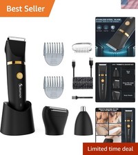 Electric Groin Hair Trim Ball Trimmer for Men Body Shaver Below-The-Waist Gro...