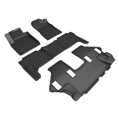 3D MAXpider Custom Fit Kagu Floor Mat (Black) Compatible with Nissan Armada 7-Se