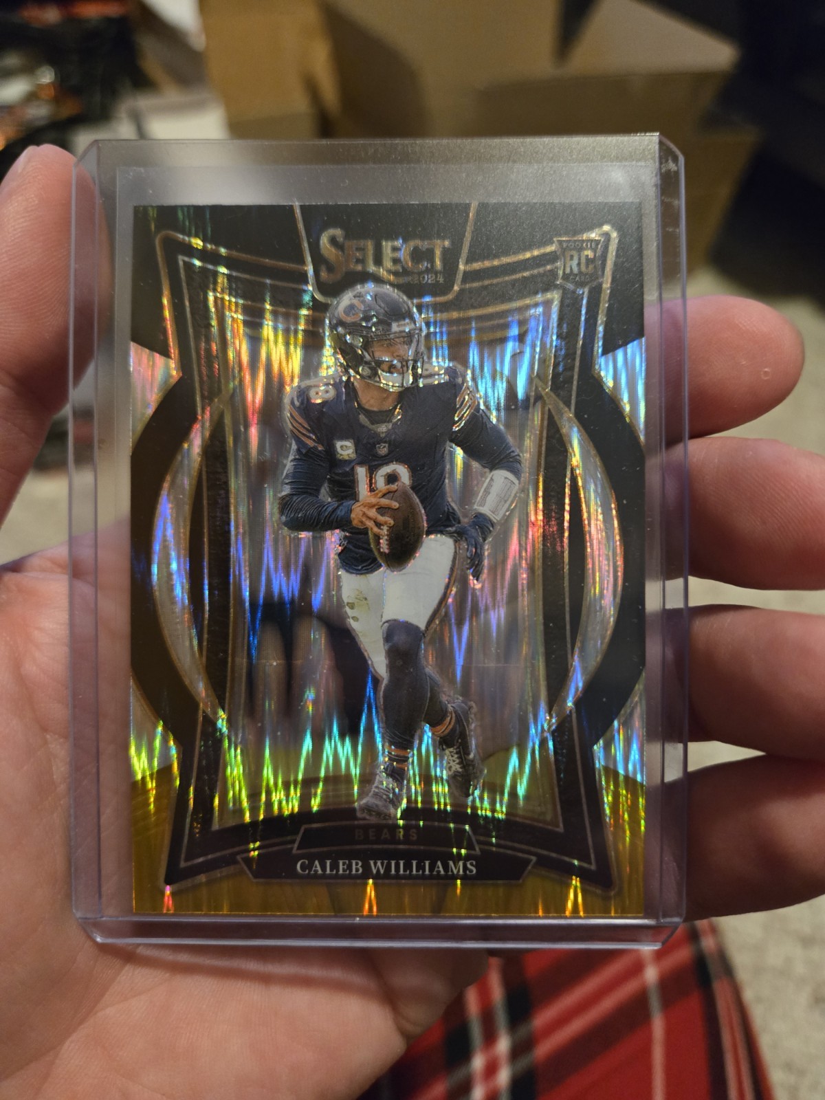 2024 Panini Select - Concourse Caleb Williams #25 Black & Gold Shock Prizm (RC)