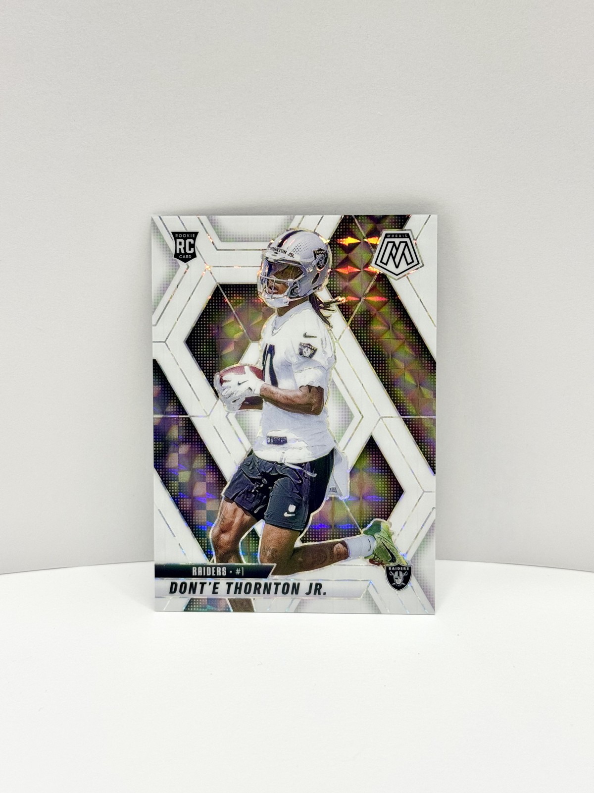 2025 Panini Mosaic - Dont'e Thornton Jr. #369 White Mosaic Prizm /25 (RC)