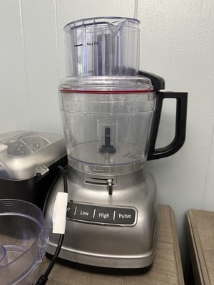 KitchenAid KFP1133CU 13 Cup Food Processor   Contour Silver Used A Few Times