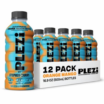 PLEZi Hydration Drink ORANGE MANGO SWISH  Electrolyte Drinks Made with Real J...