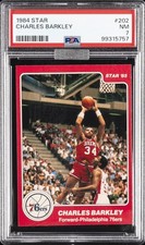 1984 STAR #202 CHARLES BARKLEY PSA 7