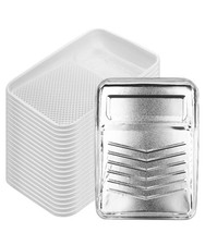 Bates 9 Inch Paint Tray Liners - 21 pcs, One Metal 9 Inch, 21 Silver 