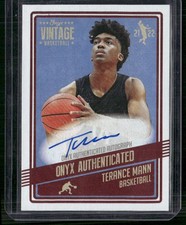 2021-22 Onyx Vintage #VATM Terance Mann Blue Signatures
