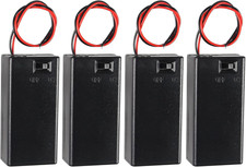 4Pcs 9V Battery Holder with On/Off Switch 9V Battery Case with Switch 9V Battery