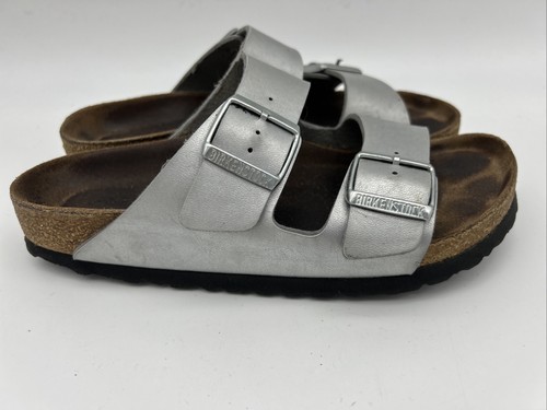 Birkenstock Sandalen silber zwei Riemchen Gr. 38 - Bild 2 von 8