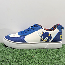 Sonic the Hedgehog Kids Shoes Youth Size 3 Y White Blue Active Daily - Sneakers