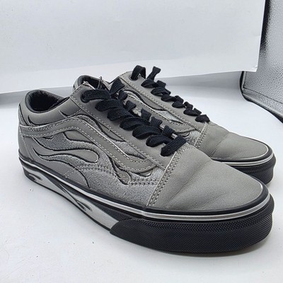 Vans X ASAP Rocky Womens Size 7 Silver Black Sneakers Flame Design Casual Shoes