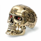 Red CZ Eyes Brass Terminator Robot Ring Punk Jewelry BR518A US Size 7~16