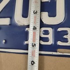 1938 South Dakota Dealer License Plate D205 Original Paint 11 7/8" x 5 3/8" — photo 5