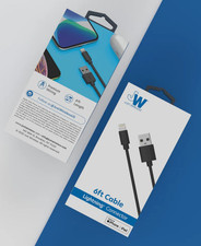 Just Wireless 6FT Charging Cable, JW Black Ap...