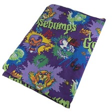 Vintage Goosebump Full Bed Sheet Halloween Fabric Slappy Cuddles 1990s