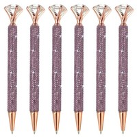 FüR Kristall Kugelschreiber, 6 Stk Diamant Twist Metallstift In Lila